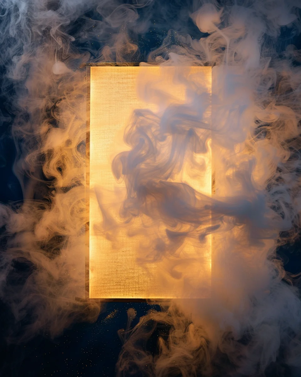 千年の障子越しに金の光がこぼれる京都の室内 — through a thousand years of latticed paper, gold light spills; Kyoto wakes.
